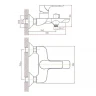 Смеситель для ванны Cron CN61172 Хром