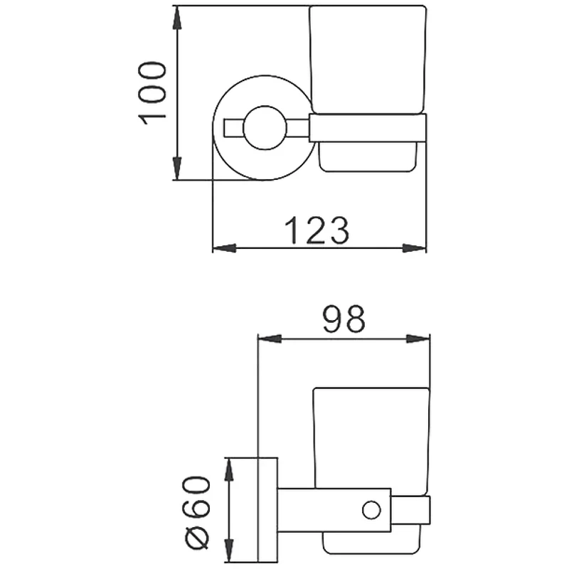 Стакан для зубных щеток Frap F301 F30106 Сатин