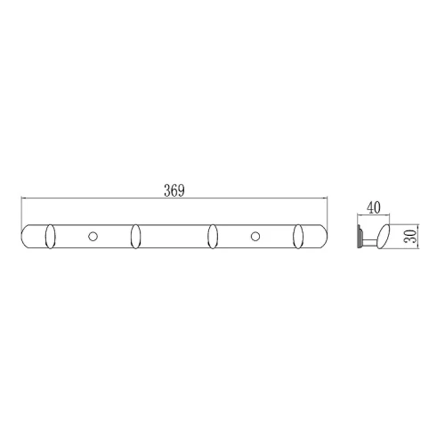 Вешалка для полотенец Savol S-003254 цвет Хром