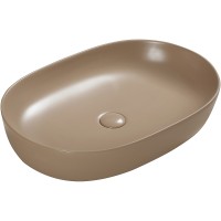 Раковина-чаша SantiLine 60 SL-1017KH Коричневая матовая фаянс накладная
