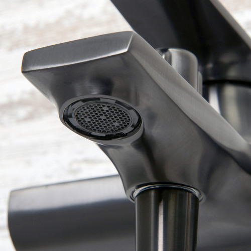 Смеситель для ванны WasserKRAFT Wiese 8401 Оружейная сталь латунь на стену