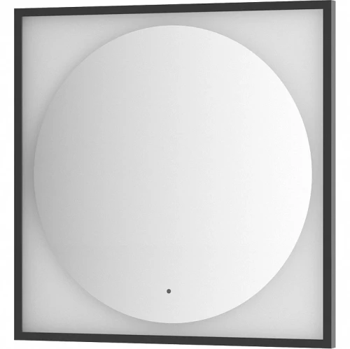 Зеркало Defesto Eclipce 80х80 DF 2223R с подсветкой 18W-4500К/в багетной раме/ИК - выключатель/Нейтральный белый свет/Черная рама