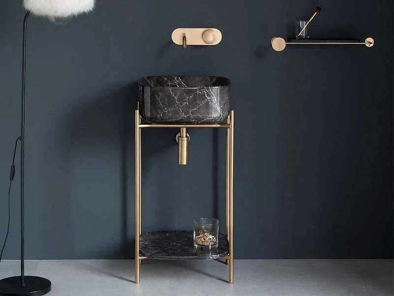 Консоль под раковину Scarabeo Laila 44 2702ORS цвет Brushed Gold