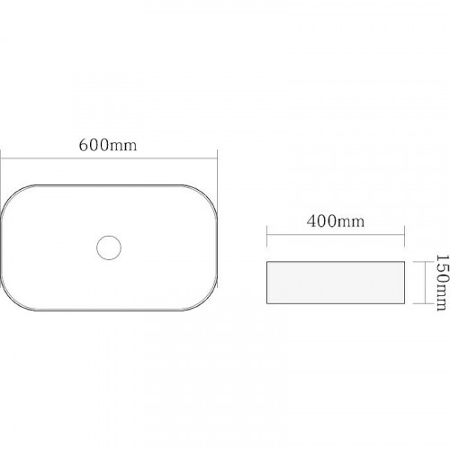Раковина SantiLine 60 SL-1017MW Белая матовая фаянс накладная