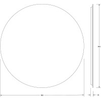 Зеркало Defesto Opti 90x90 DF 2846S с подсветкой 28W-4500К/Сенсорный выключатель/Нейтральный белый свет