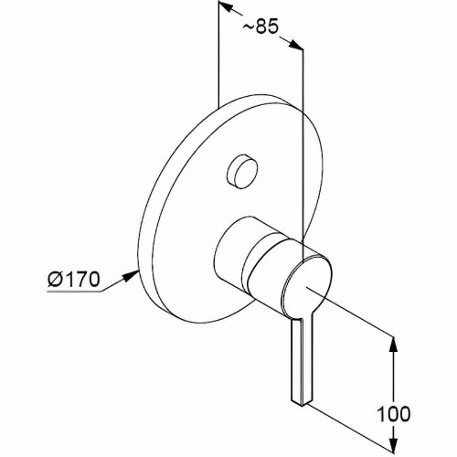 Смеситель для душа Kludi Nova Fonte Puristic 206595315 Белый матовый латунь встраиваемый