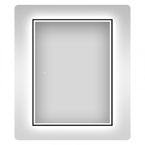 Зеркало Wellsee 7 Rays' Spectrum 70 172201320-172201330 с подсветкой цвет Черный матовый с сенсорным выключателем