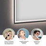 Зеркало Wellsee 7 Rays' Spectrum 70 172201320-172201330 с подсветкой цвет Черный матовый с сенсорным выключателем