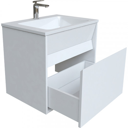 Тумба с раковиной Iddis Esper 80 ESP80W0i95K подвесная Белая МДФ / ЛДСП