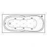 Акриловая ванна Excellent Sekwana 170x75 WAEX.SEK17.RELAX.CR с гидромассажем