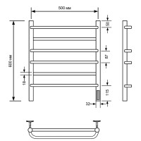 Электрический полотенцесушитель Comfysan Puro EC-6 60x50 012854 Хром