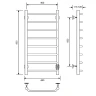 Электрический полотенцесушитель Comfysan Scola EC-8 80x40 016944 Белый матовый