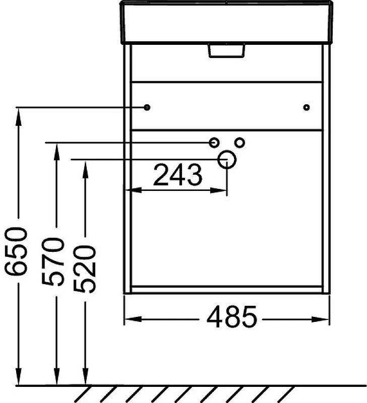 Тумба под раковину Jacob Delafon Odeon Rive Gauche 50 R EB2581D-R5-N18 подвесная Белая глянцевая МДФ / ЛДСП