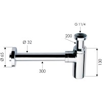 Сифон для раковины Remer 958L Хром