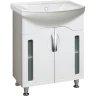 Тумба под раковину Runo Толедо 65 00000001038 Белая МДФ / ЛДСП, стекло