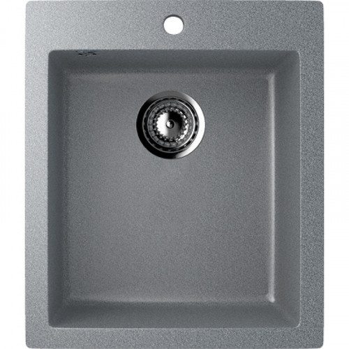 Кухонная мойка Ulgran Classic U-404-309 Темно-серая искусственный камень (литьевой мрамор) встраиваемый