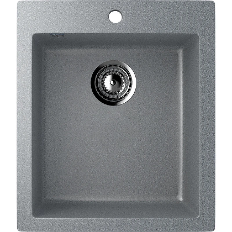 Кухонная мойка Ulgran Classic U-404-309 Темно-серая искусственный камень (литьевой мрамор) встраиваемый