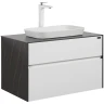 Тумба с раковиной Black&White Universe U907.800-1 80 907U800-1 подвесная White matt Lauren gold МДФ / ЛДСП