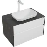 Тумба с раковиной Black&White Universe U907.800-1 80 907U800-1 подвесная White matt Lauren gold МДФ / ЛДСП