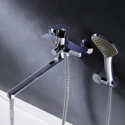 Смеситель для ванны AM.PM Gem F90A95000 универсальный Хром латунь на стену
