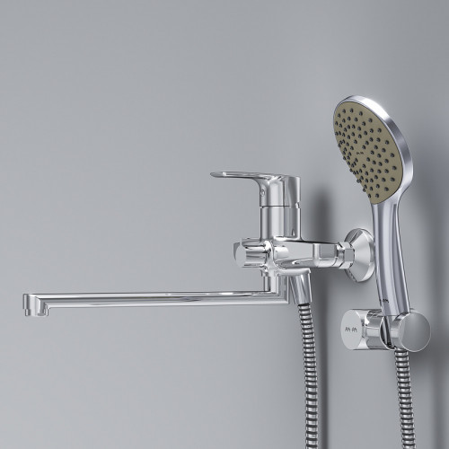 Смеситель для ванны AM.PM Gem F90A95000 универсальный Хром латунь на стену