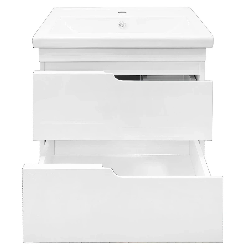 Тумба с раковиной Azario Kantri 60 CS00097248 подвесная цвет Белый глянец