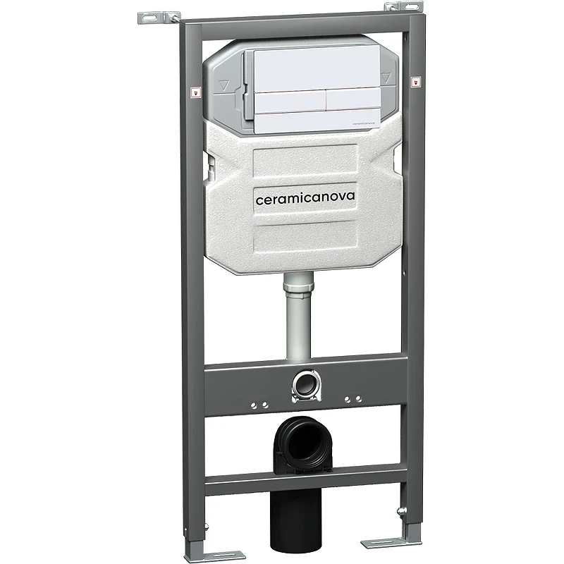 Инсталляция Ceramicanova Envision CN1002W для унитаза с Белой клавишей смыва пластик