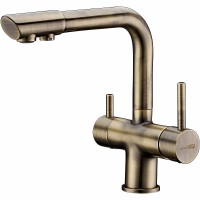 Смеситель для кухни WasserKRAFT A8037 Бронза светлая латунь