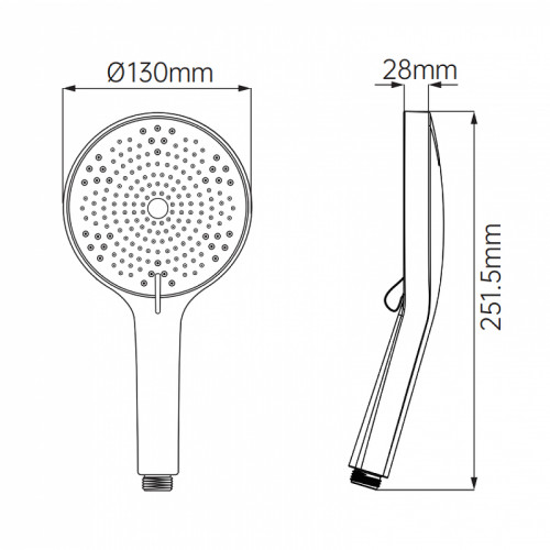 Ручной душ Milacio Ultra MCU.005.SS цвет Нержавеющая сталь