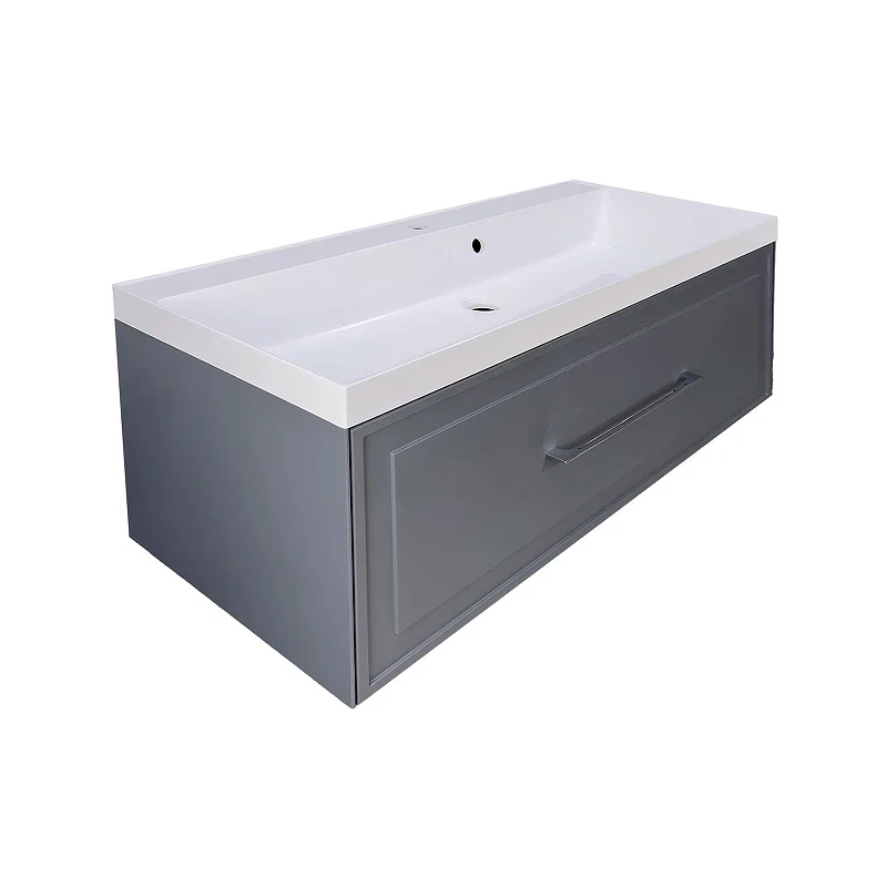 Тумба с раковиной Azario Беллони 100 CS00098073 подвесная цвет Графит