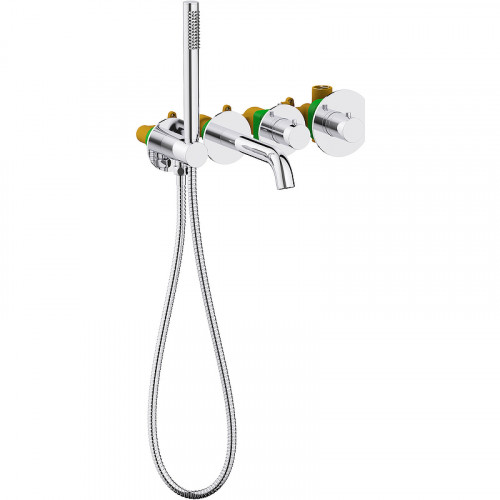 Смеситель для ванны Timo Saona 2324/00YSM с термостатом Хром латунь встраиваемый