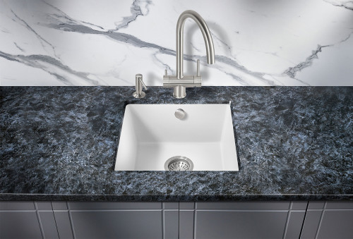 Кухонная мойка Milacio Leon 45 Cuarzo MC.77092 Белая искусственный камень (литьевой мрамор) встраиваемая сверху, встраиваемая снизу