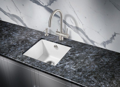 Кухонная мойка Milacio Leon 45 Cuarzo MC.77092 Белая искусственный камень (литьевой мрамор) встраиваемая сверху, встраиваемая снизу
