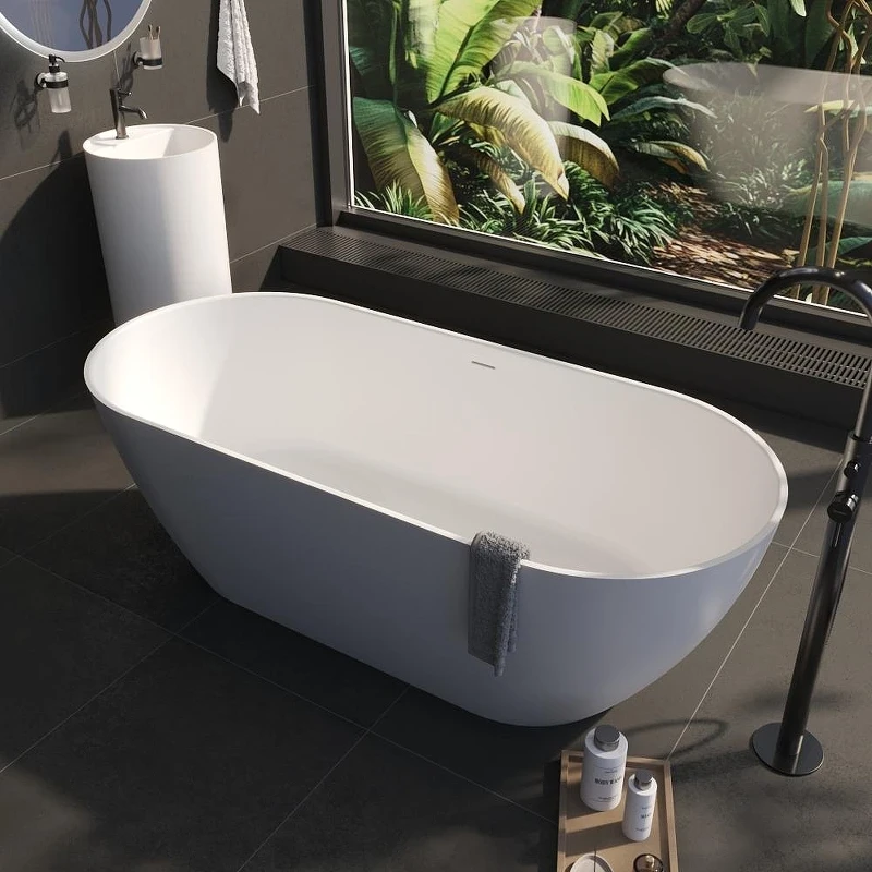 Ванна из искусственного камня Whitecross Tawna 180x80 0218.180080.200 цвет Белый матовый