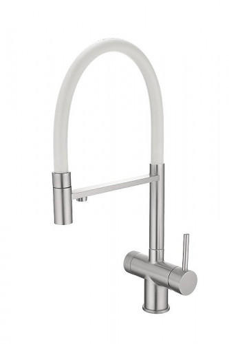 Смеситель для кухни Emar PVD ЕС - 7024 цвет WHT Satin