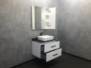 Тумба с раковиной Comforty Амстердам 75 00-00004668 подвесная Белая глянцевая МДФ / ЛДСП