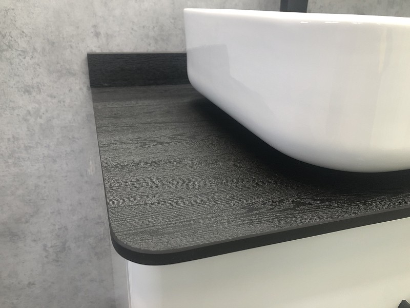 Тумба с раковиной Comforty Амстердам 75 00-00004668 подвесная Белая глянцевая МДФ / ЛДСП