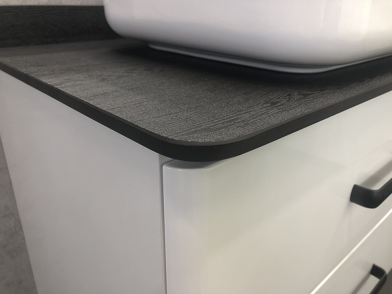 Тумба с раковиной Comforty Амстердам 75 00-00004668 подвесная Белая глянцевая МДФ / ЛДСП