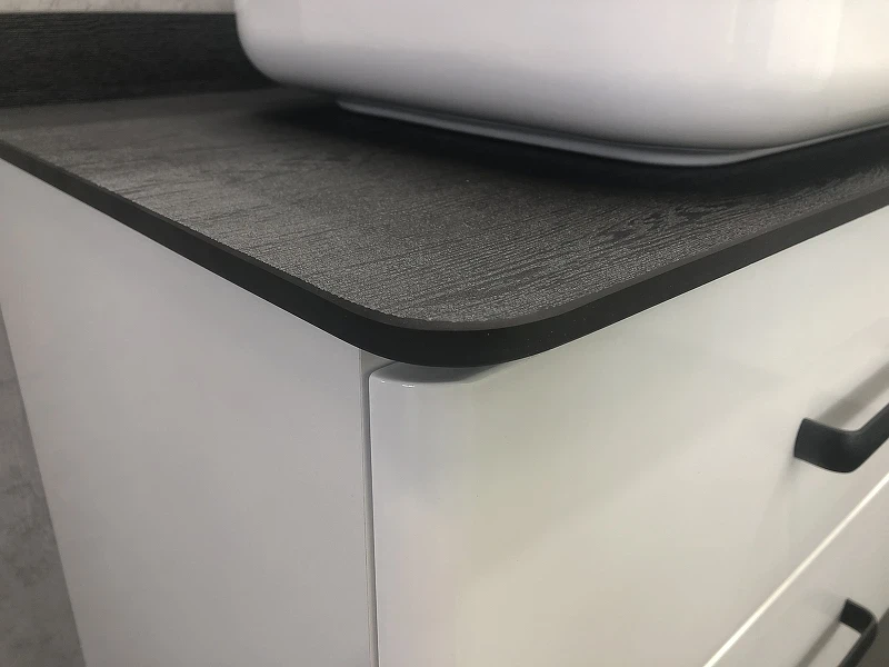 Тумба с раковиной Comforty Амстердам 75 00-00004668 подвесная Белая глянцевая МДФ / ЛДСП
