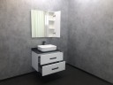 Тумба с раковиной Comforty Амстердам 75 00-00004668 подвесная Белая глянцевая МДФ / ЛДСП