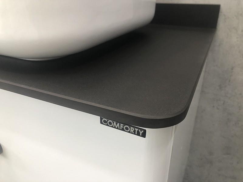 Тумба с раковиной Comforty Амстердам 75 00-00004668 подвесная Белая глянцевая МДФ / ЛДСП