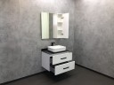 Тумба с раковиной Comforty Амстердам 75 00-00004668 подвесная Белая глянцевая МДФ / ЛДСП
