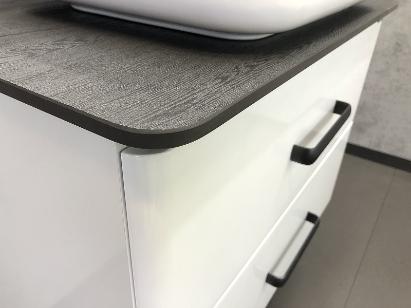 Тумба с раковиной Comforty Амстердам 75 00-00004668 подвесная Белая глянцевая МДФ / ЛДСП