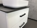 Тумба с раковиной Comforty Амстердам 75 00-00004668 подвесная Белая глянцевая МДФ / ЛДСП