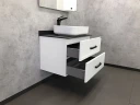 Тумба с раковиной Comforty Амстердам 75 00-00004668 подвесная Белая глянцевая МДФ / ЛДСП