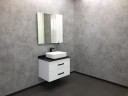 Тумба с раковиной Comforty Амстердам 75 00-00004668 подвесная Белая глянцевая МДФ / ЛДСП