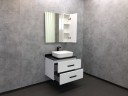 Тумба с раковиной Comforty Амстердам 75 00-00004668 подвесная Белая глянцевая МДФ / ЛДСП