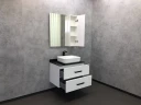 Тумба с раковиной Comforty Амстердам 75 00-00004668 подвесная Белая глянцевая МДФ / ЛДСП