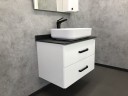 Тумба с раковиной Comforty Амстердам 75 00-00004668 подвесная Белая глянцевая МДФ / ЛДСП