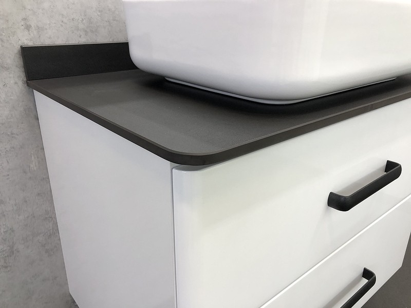 Тумба с раковиной Comforty Амстердам 75 00-00004668 подвесная Белая глянцевая МДФ / ЛДСП
